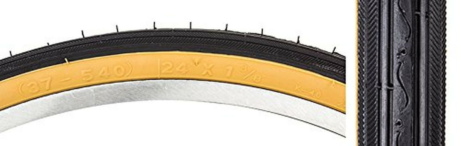 Sunlite Road Tires, 24 x 1-3/8", Black/Gum