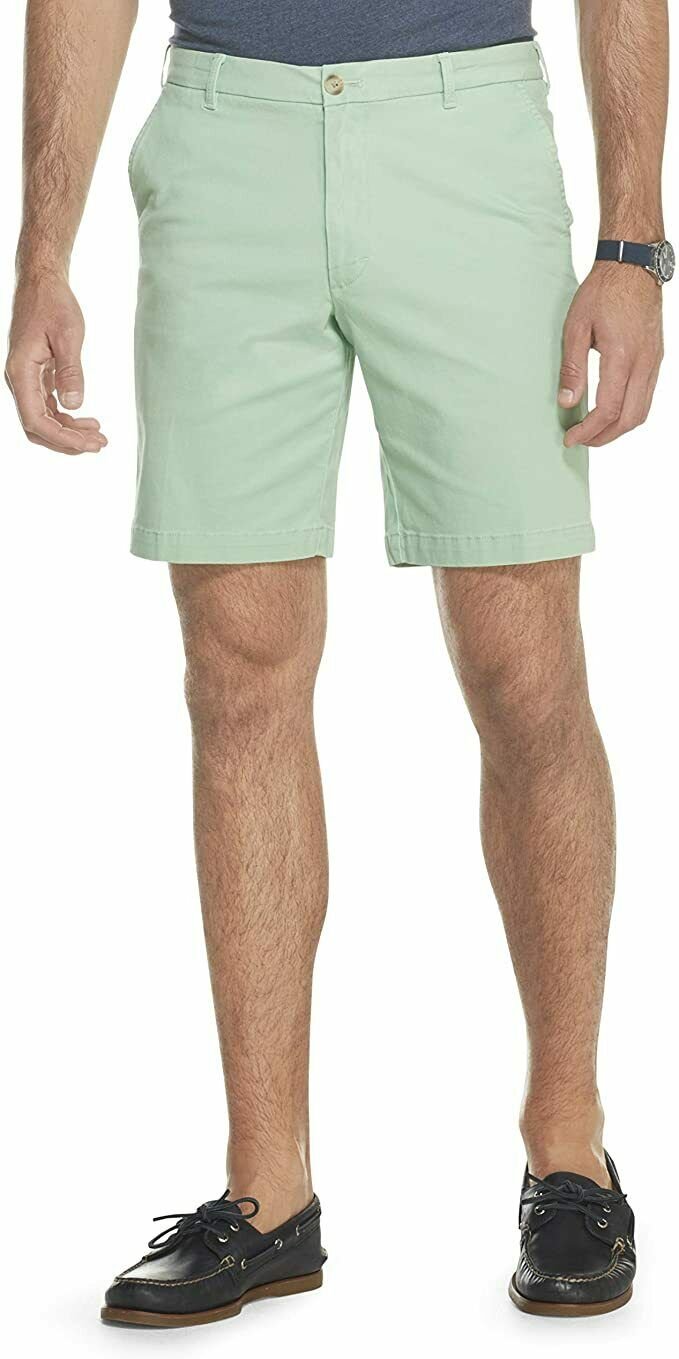 IZOD Mens Saltwater Stretch Shorts Soft Relaxed 9.5 Inch Chino Shorts ...
