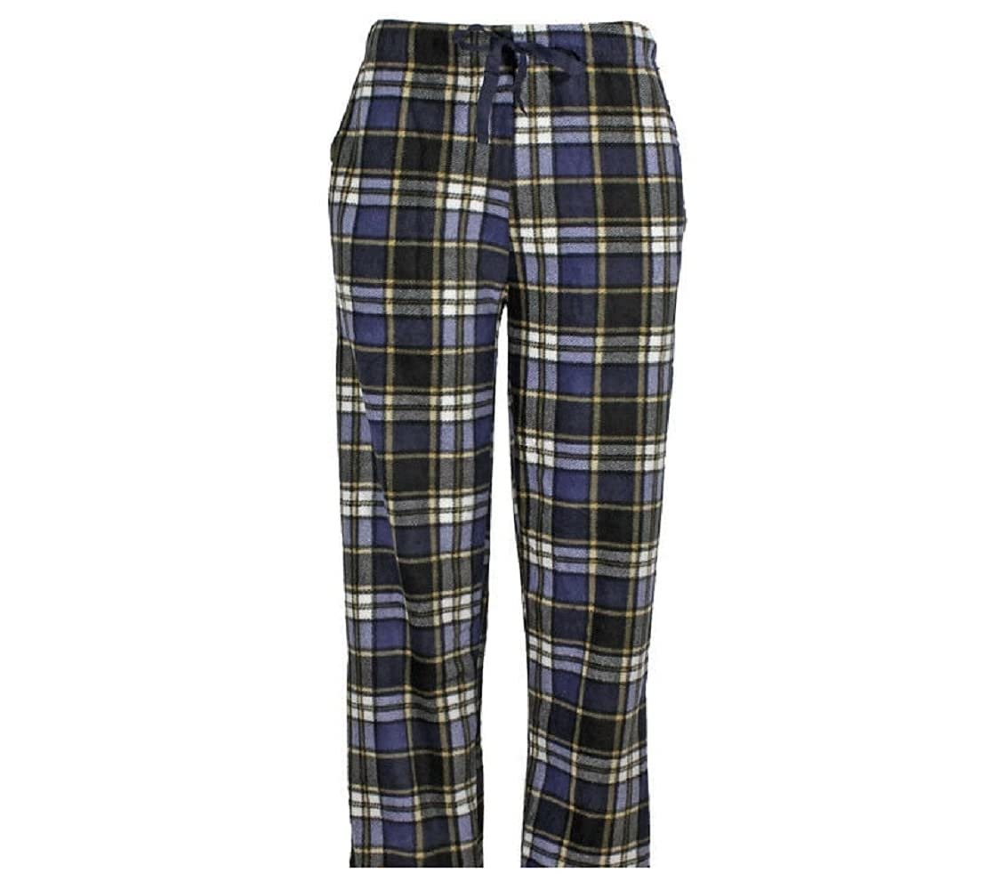 Men's Pajama Lounge Pants Microfleece Plaid Soft Plush with Pockets Comfy Bottom - Picture 13 of 13