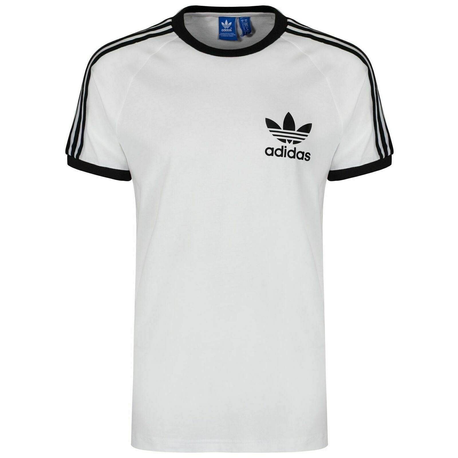 Fundador metálico Diplomacia Adidas Originals California Men&#039;s T-Shirt Trefoil Retro 3-Stripes  Short Sleeve | eBay