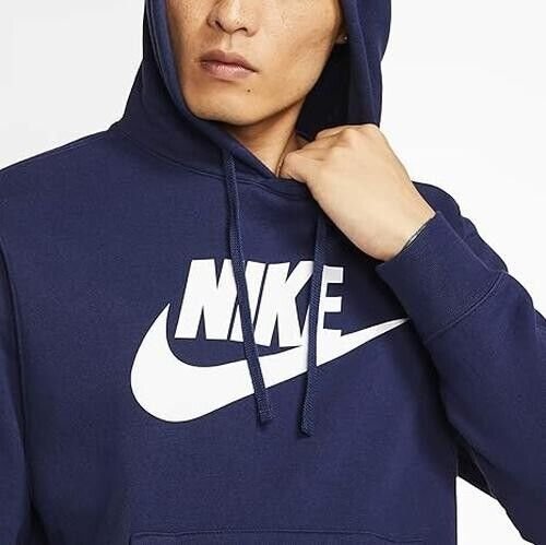 Nike Men's Hoodie Sportswear Club Fleece Active Graphic Pullover Sweatshirt