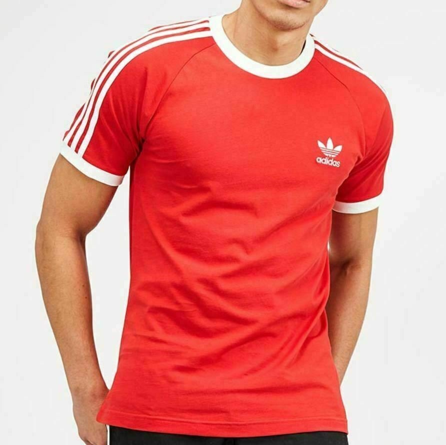 Adidas Originals California Men's T-Shirt Trefoil Retro 3-Stripes 