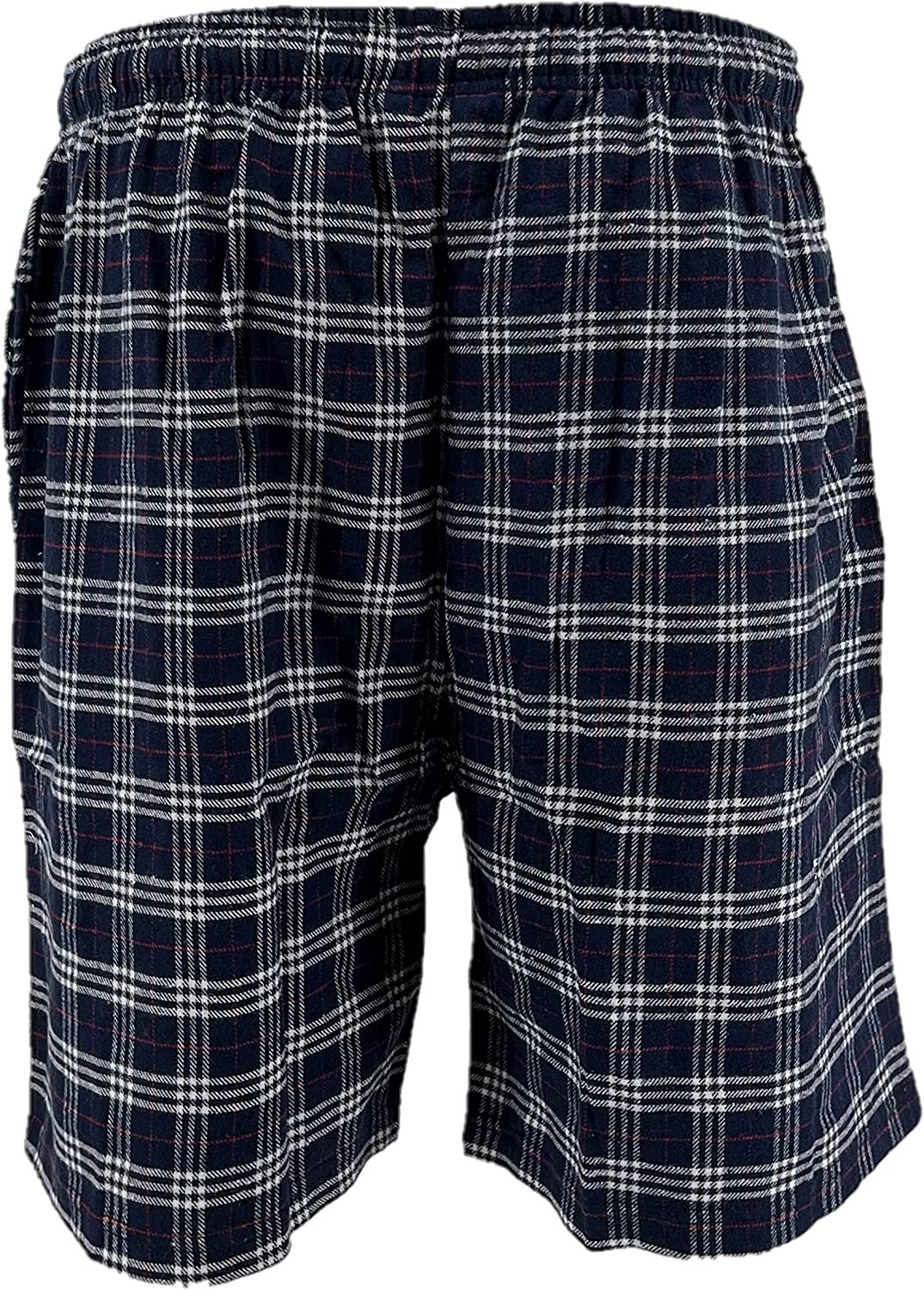 Men's Flannel Pajama Shorts Cotton Plaid Shorts Sleep Lounge