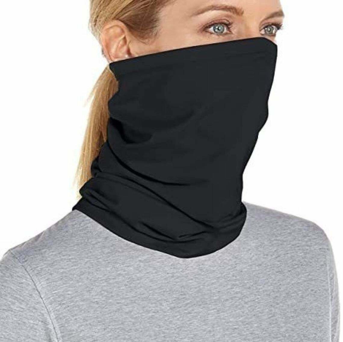 Solid Color Neck Gaiter V by Vye Versitle Scarf for Outdoor Protection Solid Color Neck Gaiters for Men and Women