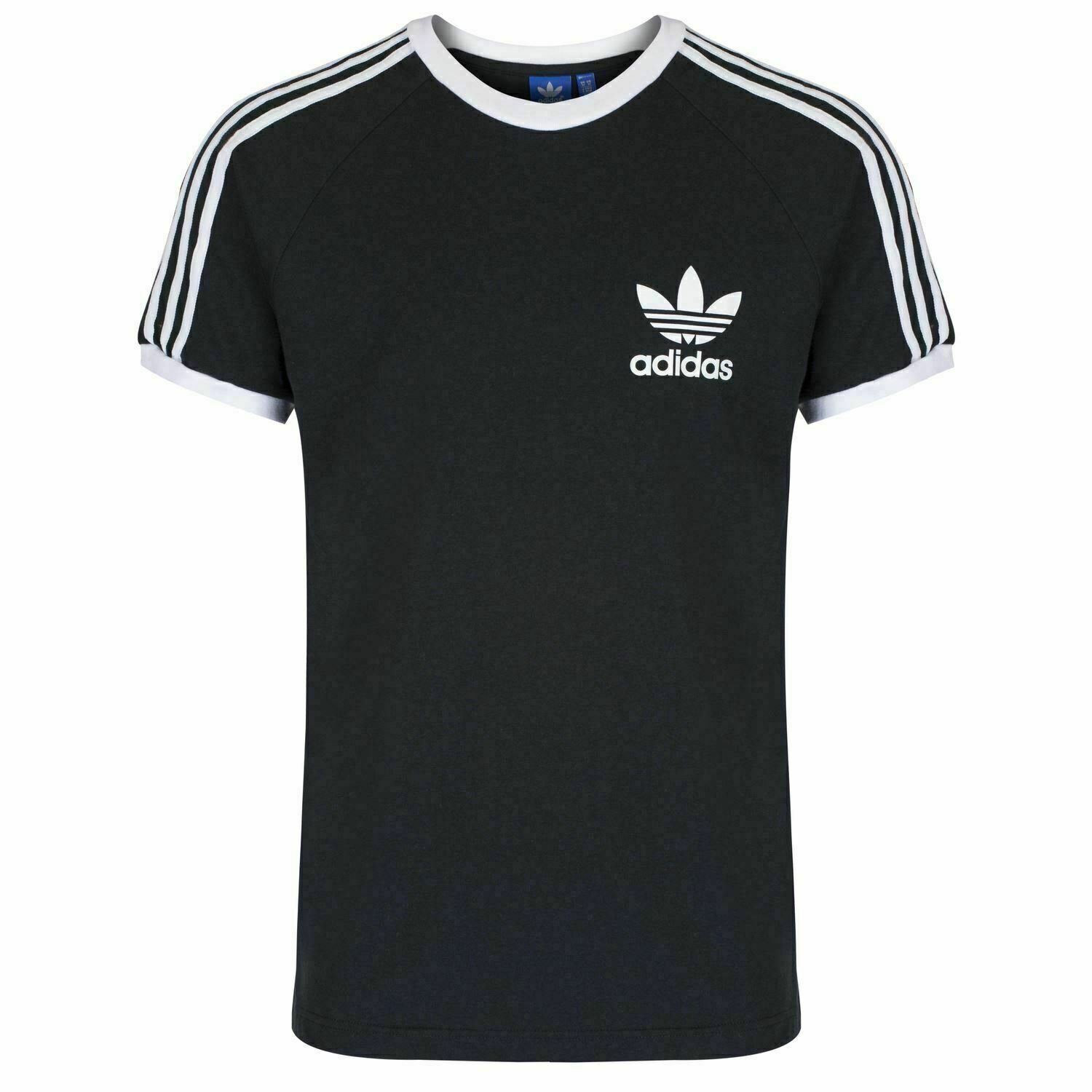 Adidas Originals Men&#039;s T-Shirt Trefoil Retro 3-Stripes Short Sleeve | eBay