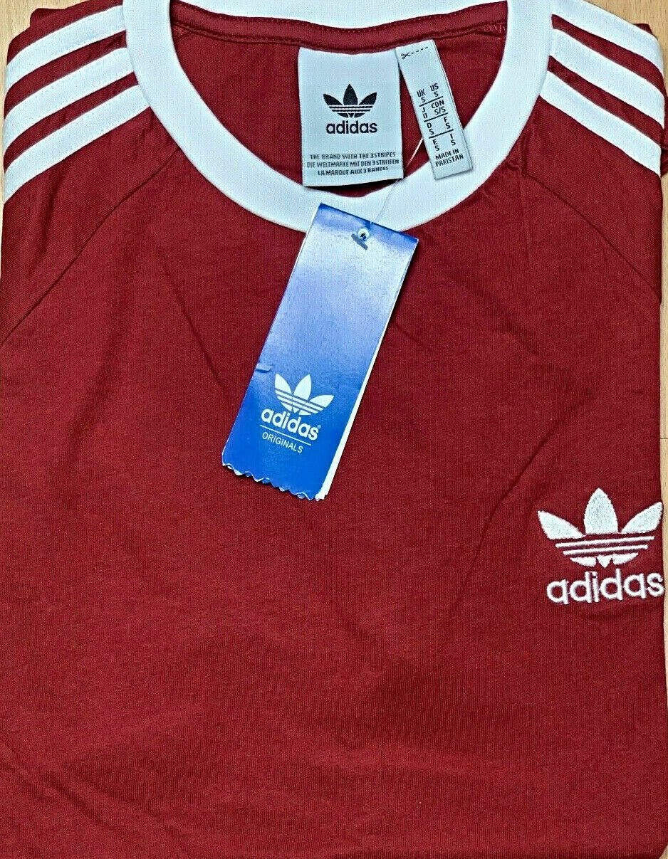 Paseo Asimilación mini Adidas Originals California Men's T-Shirt Trefoil Retro 3-Stripes Short  Sleeve | eBay