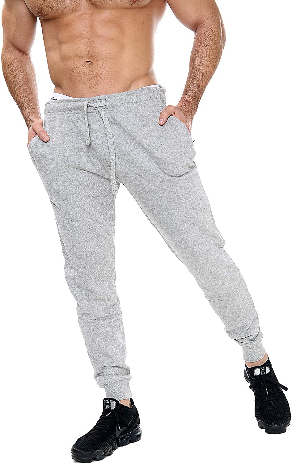 Mens Casual Cotton Soft Fleece Pajama Bottom Loungewear Pants With Pockets