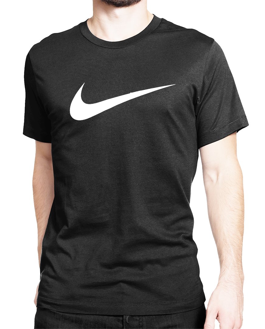 Nike Men's T-Shirt Swoosh Logo Short Sleeve Crew Neck  Active Gym Athletic Wear