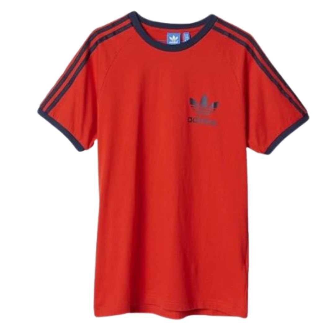 Adidas Originals California Men's T-Shirt Trefoil Retro 3-Stripes Short Sleeve - Picture 8 of 16