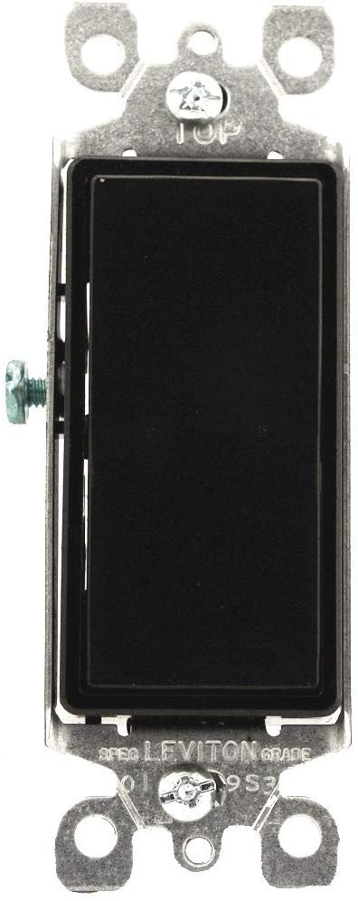 Leviton 5603-2E 15 Amp, 120/277 Volt, Decora Rocker 3-Way AC Quiet Switch,...