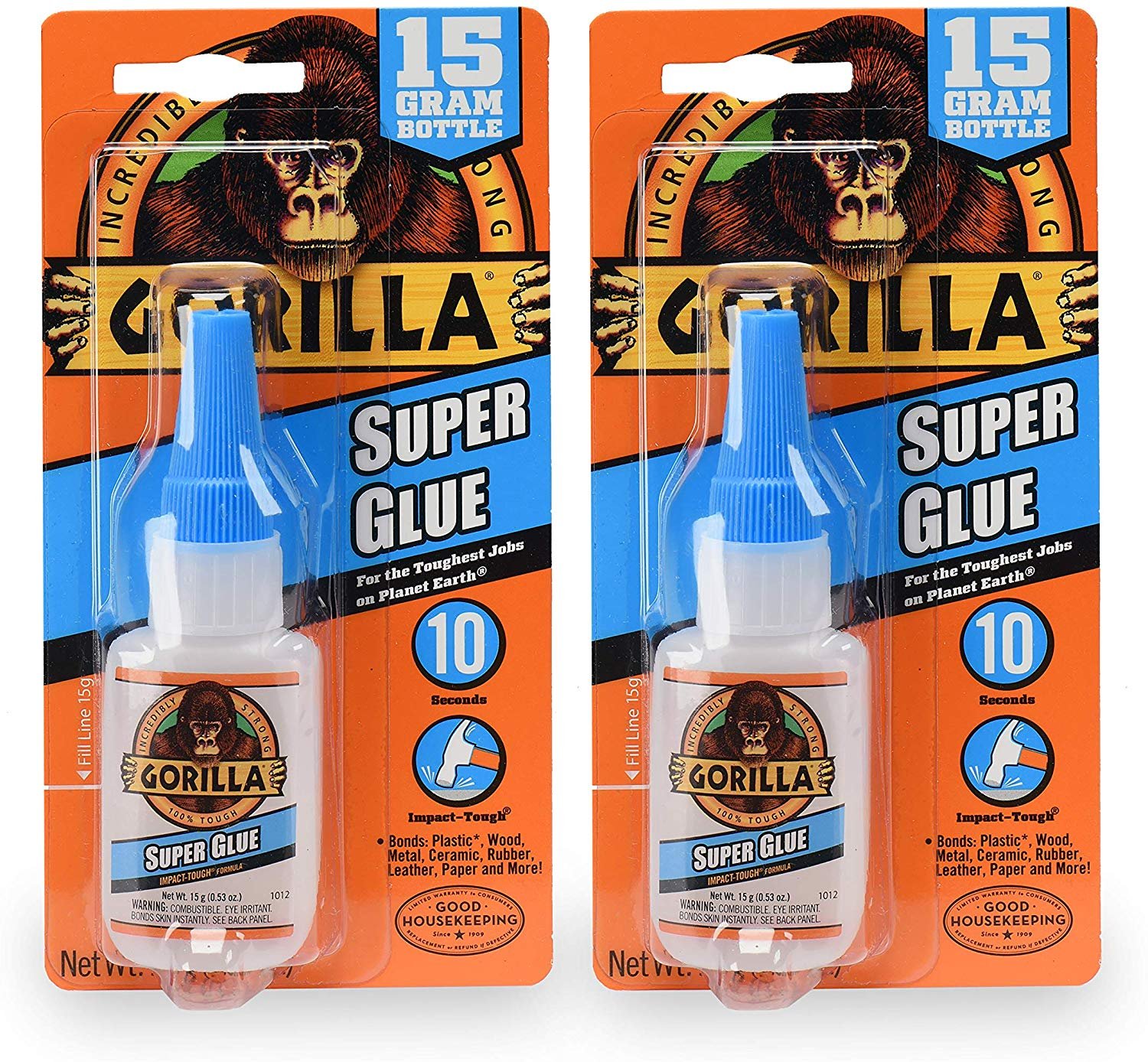 Gorilla Clear Super Glue, 15 Gram Bottle