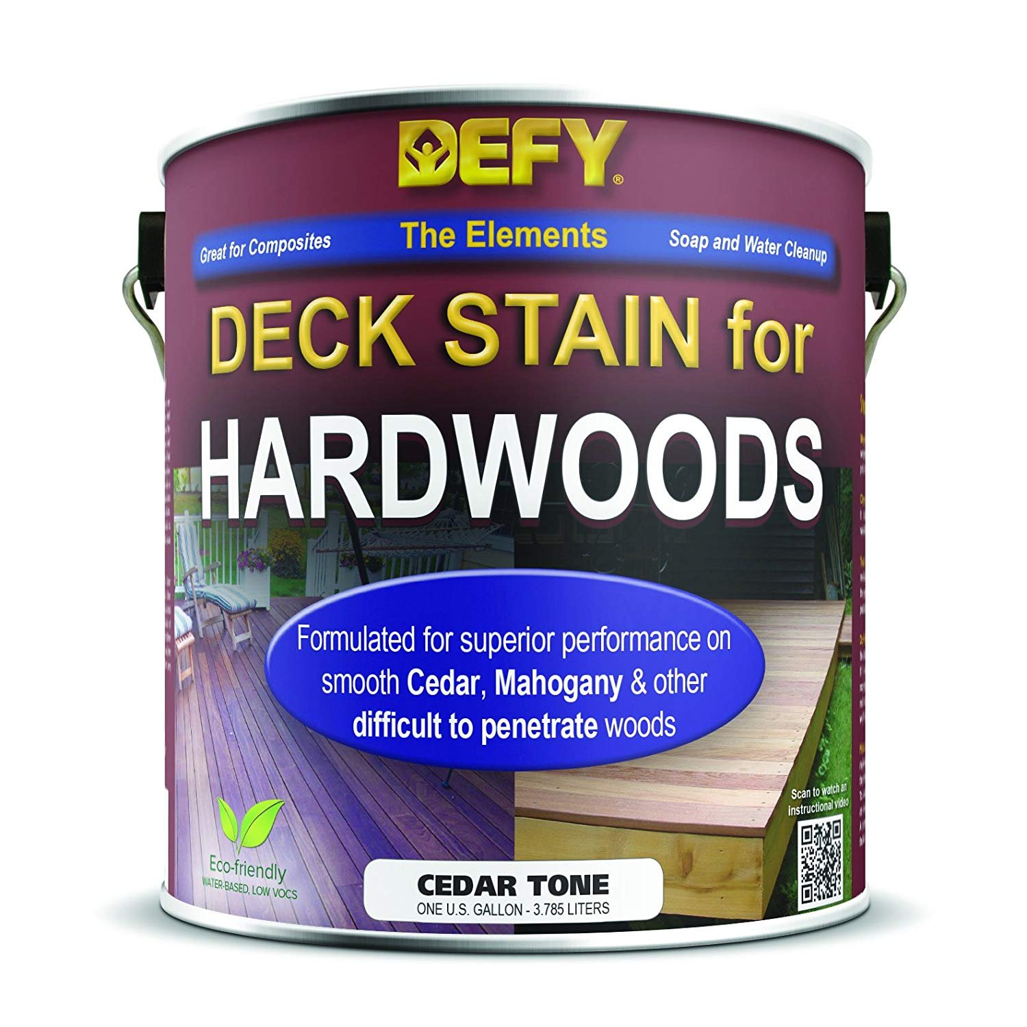DEFY 5 Gallon SemiTransparent Deck Stain for Hardwoods eBay
