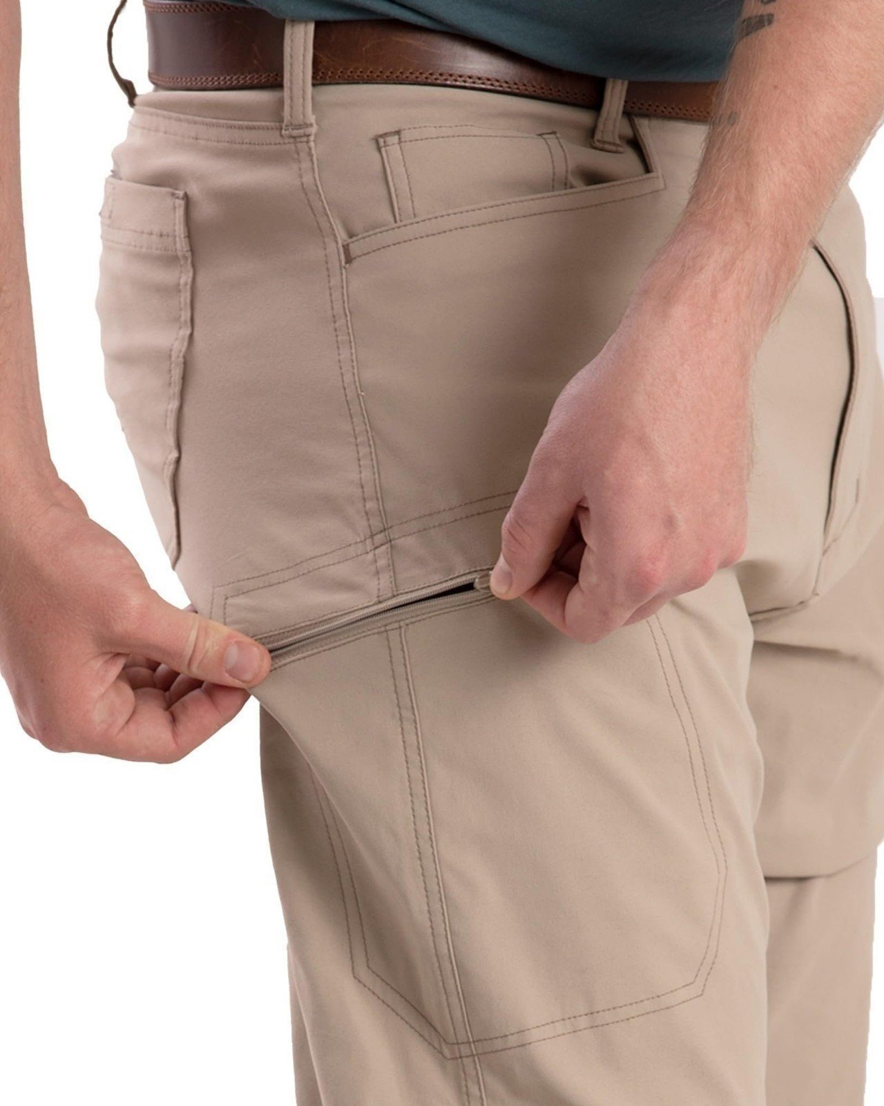 Berne Men's Lightweight Flex Pro Pant, 36 x 32, Beige