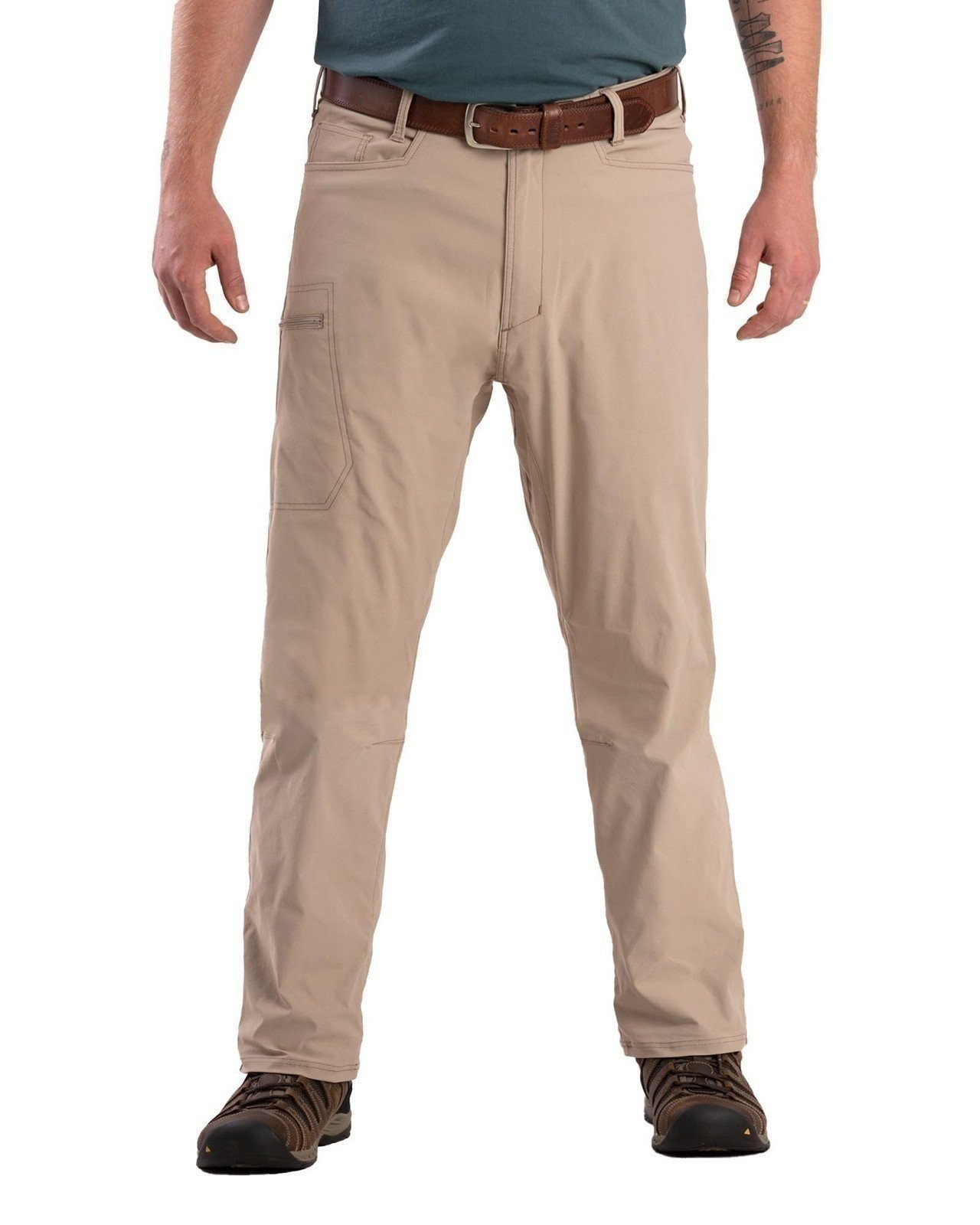Berne Men's Lightweight Flex Pro Pant, 36 x 32, Beige