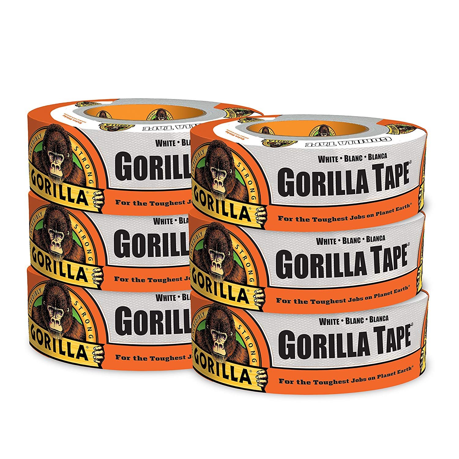 1.88" x 30 yd. Gorilla 6025001-3 Duct Tape 3 Pack White 