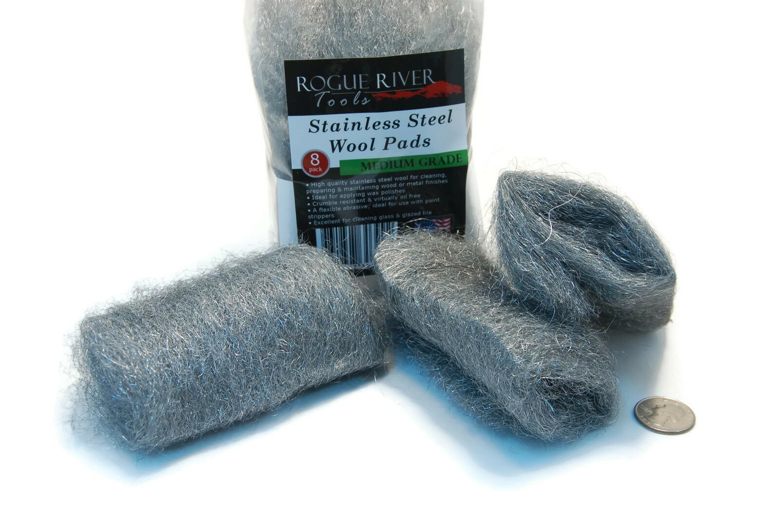 Brass Wool (3.5 Oz Skein/Pad) - by Rogue River Tools. CHOOSE GRADE! -Made  in USA