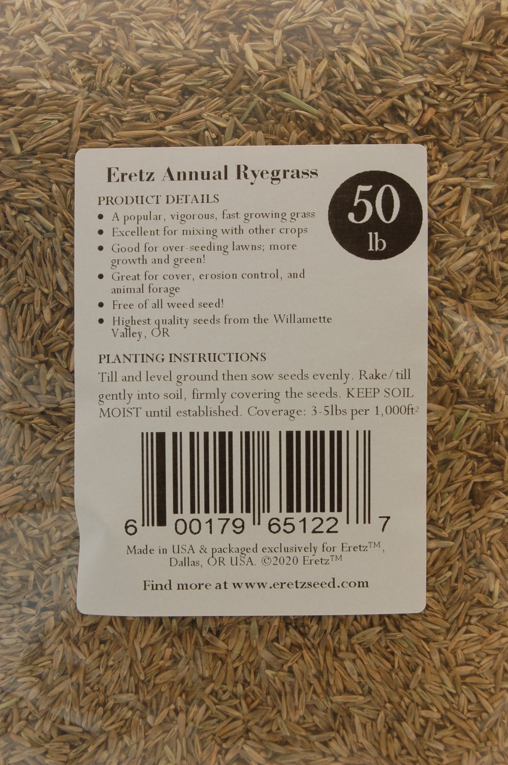 Annual RyeGrass Seed by Eretz - CHOOSE SIZE! Willamette Valley, Oregon Grown - Picture 12 of 12
