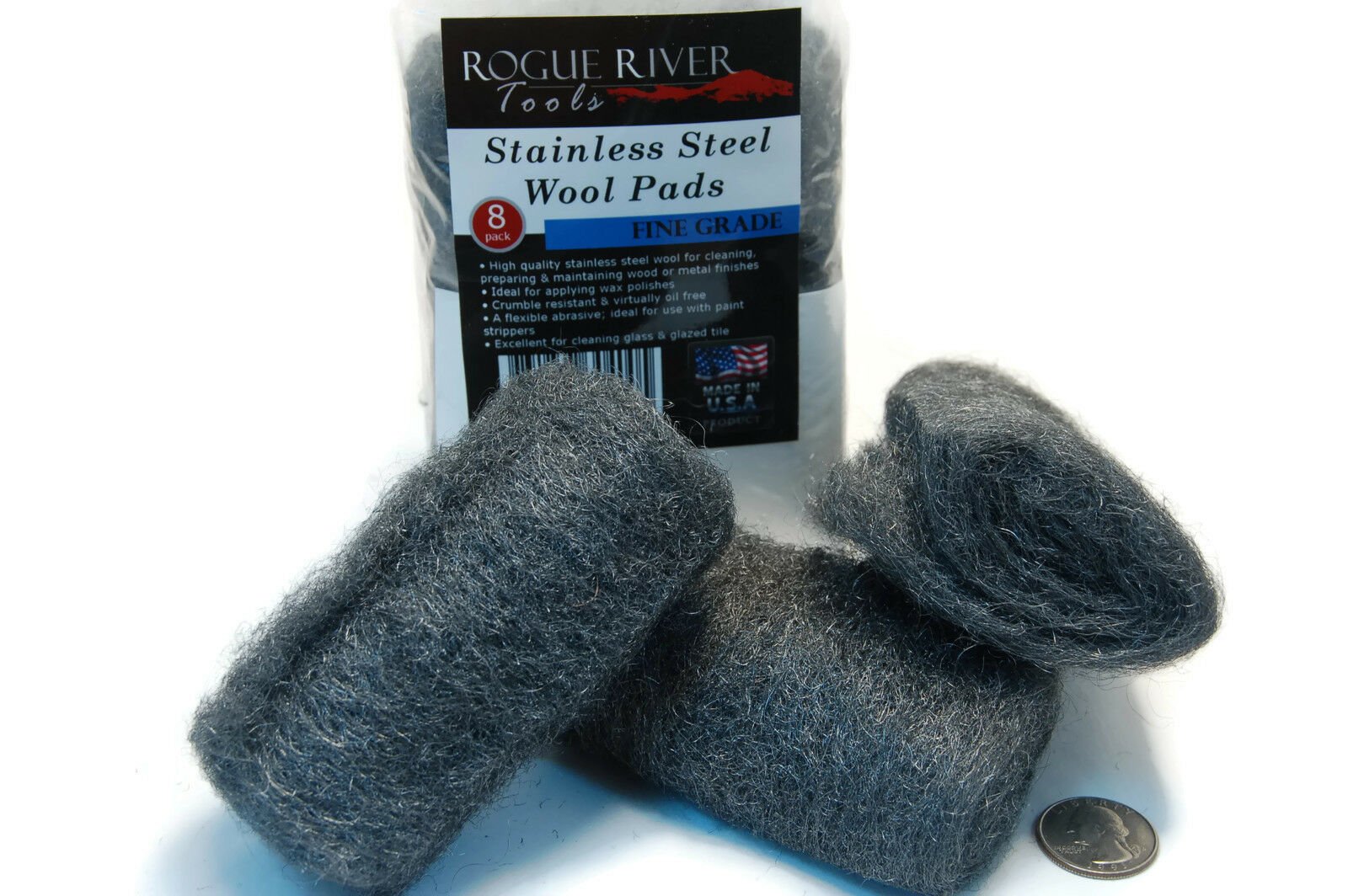 Brass Wool (3.5 Oz Skein/Pad) - by Rogue River Tools. CHOOSE GRADE! -Made  in USA