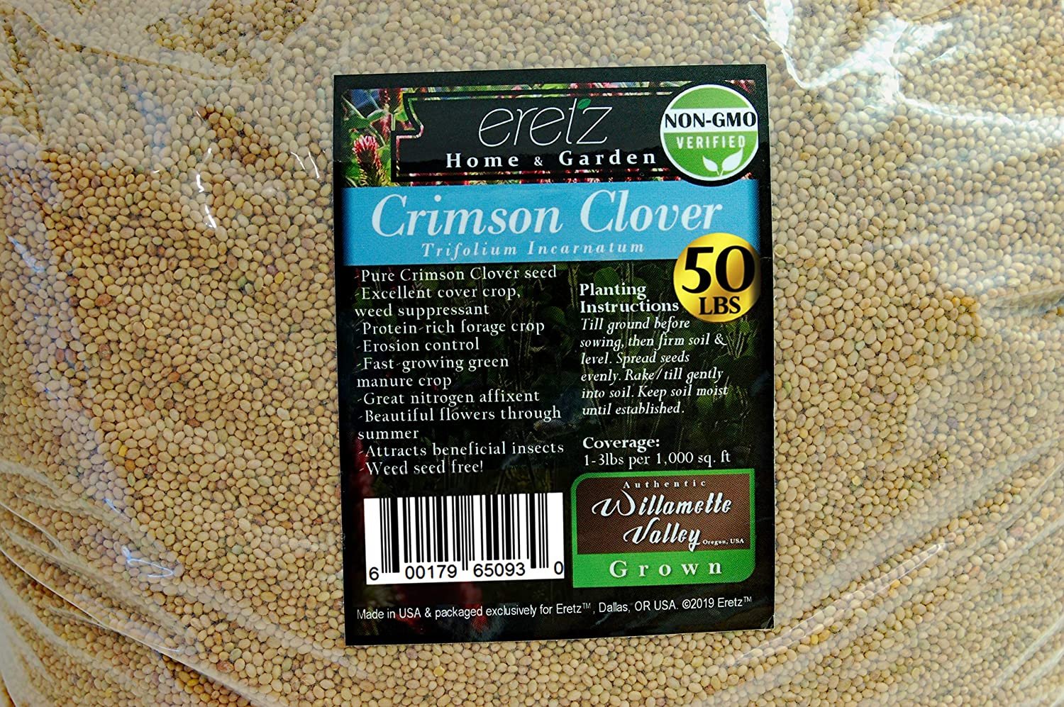 - Choose Size Willamette Valley 3lb Oregon Grown, Cover Crop Seed Blend Eretz