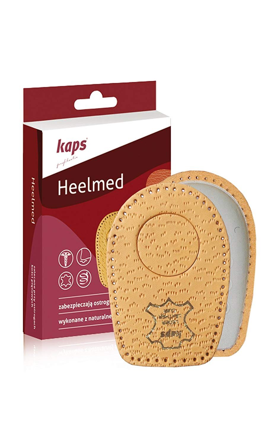 Tazas de tacón para espolones calcáneos - almohadillas de tacón de cuero con tacón - zapato ortopédico... - Imagen 14 de 16