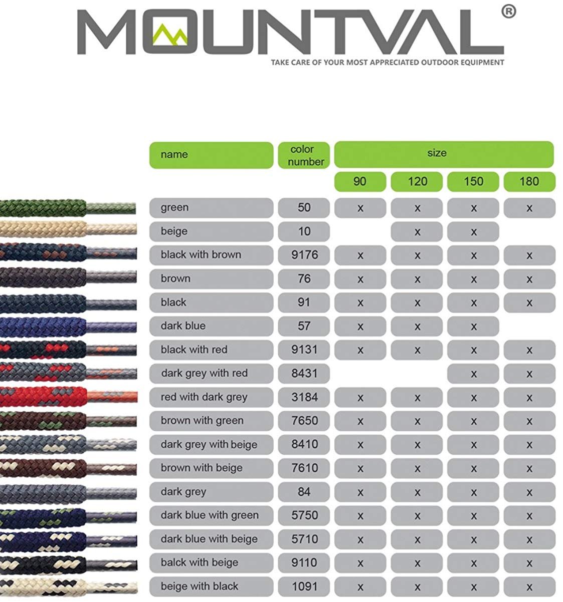 Mountval Laces, Performance Shoe Laces For Hiking Outdoor Boots - Picture 18 of 34