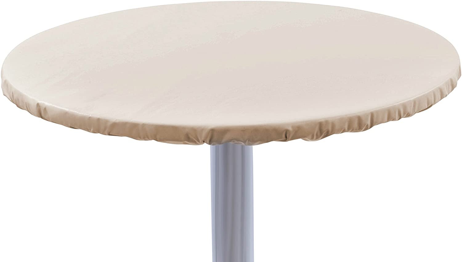 Yourtablecloth Heavy Duty Vinyl Round Fitted Tablecloth (Table Cover) with... - Picture 24 of 25