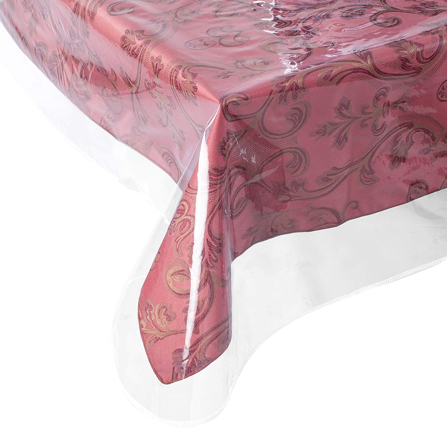 Yourtableva Tovaglia in Vinile Trasparente Resistente 6 Mil Tovaglia (54” x 54”... - Foto 3 di 8