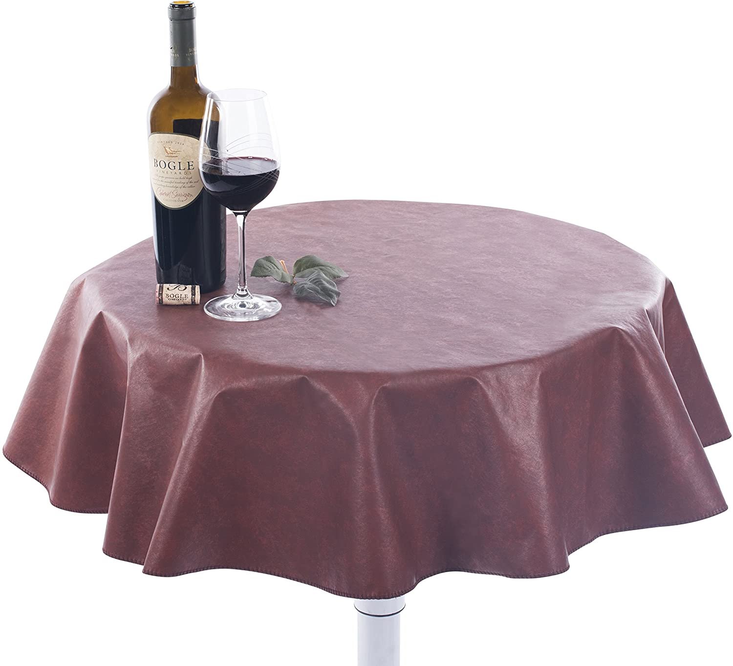 Yourtablecloth Heavy Duty Flannel Backed Round Vinyl Tablecloth – 6 a22