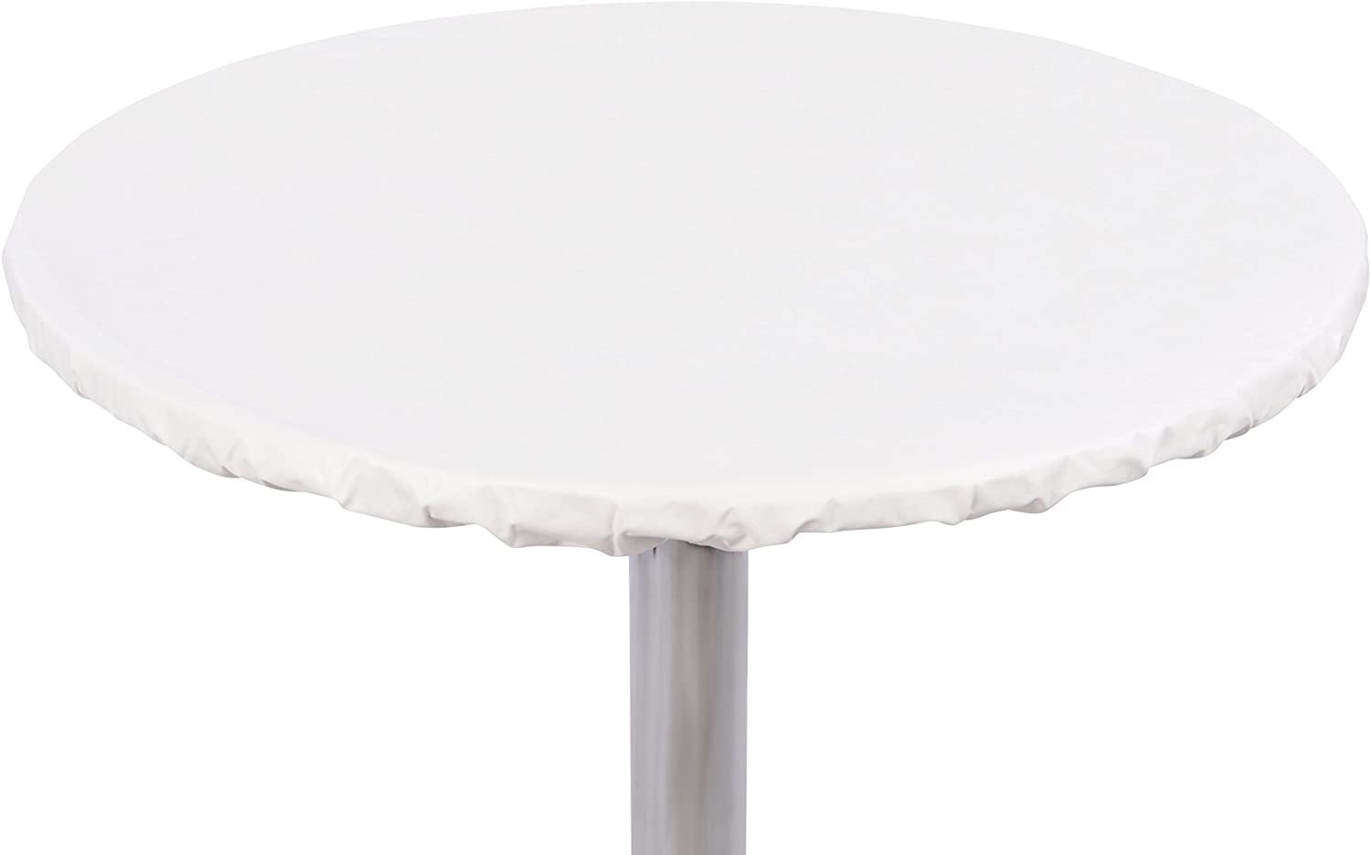 Yourtablecloth Heavy Duty Vinyl Round Fitted Tablecloth (Table Cover) with... - Picture 25 of 25