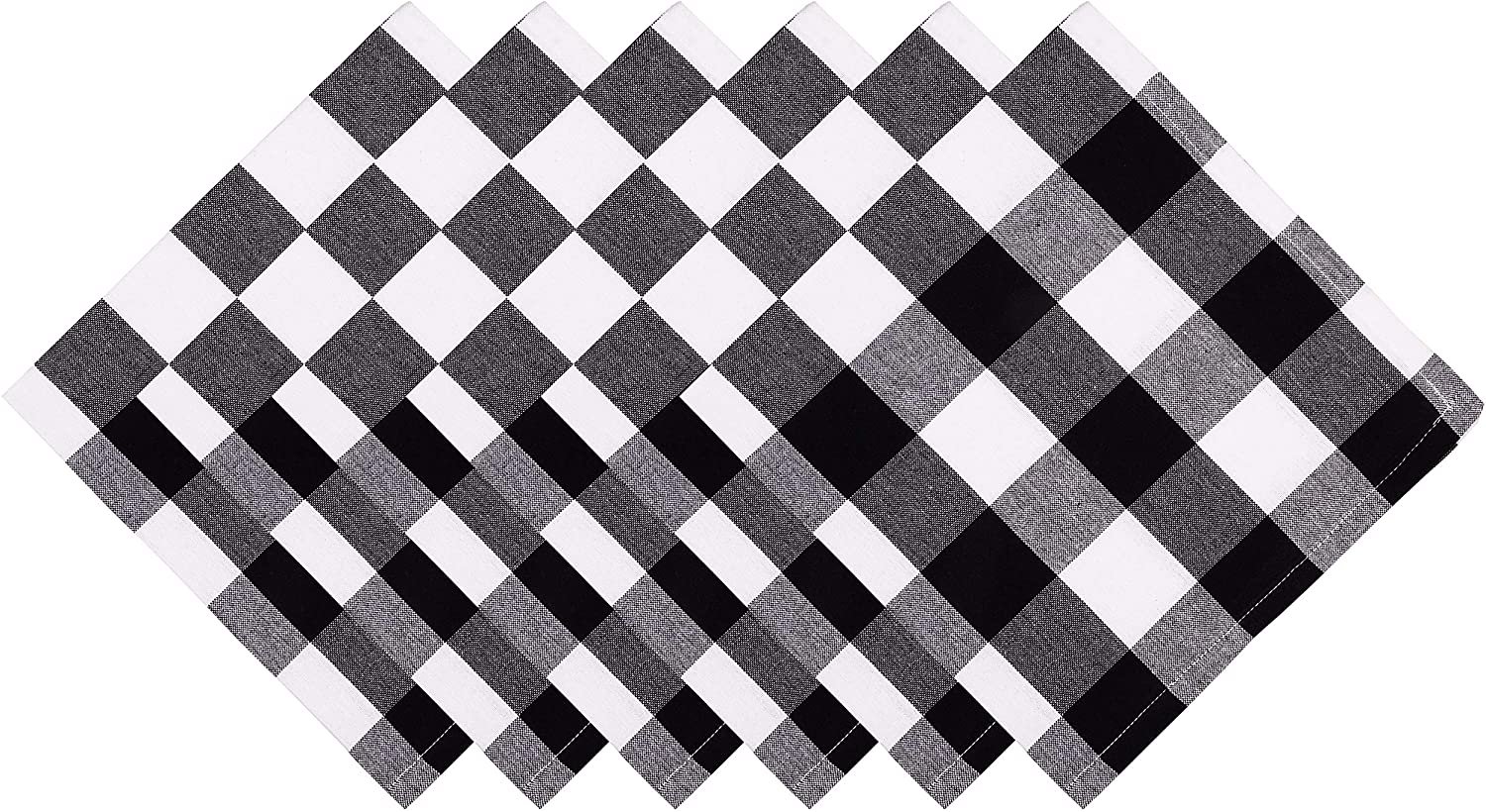 Yourtable Tovaglia Bufalo Plaid 100% Cotone Panno Tovaglioli da Tavolo a Scacchi... - Foto 12 di 14