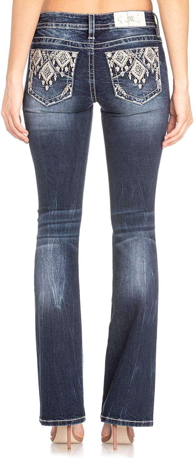 women's embellished bootcut jeans