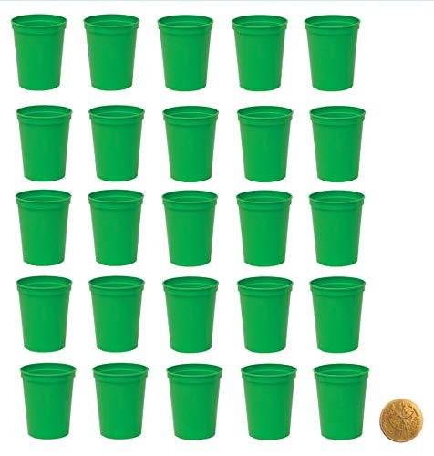 Stadium Cups, Pack of 25, Blank 16 oz Plastic Cups (Purple)