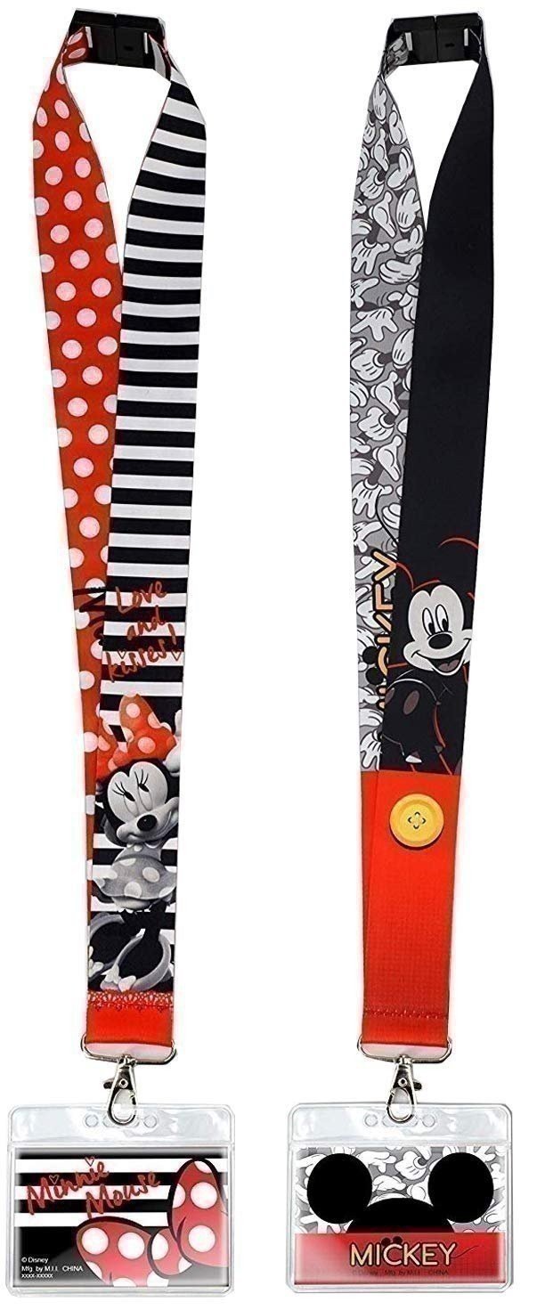 Disney Lanyards with ID Holders- Mickey and Minnie Mouse Premium Lanyards for... - Picture 1 of 3