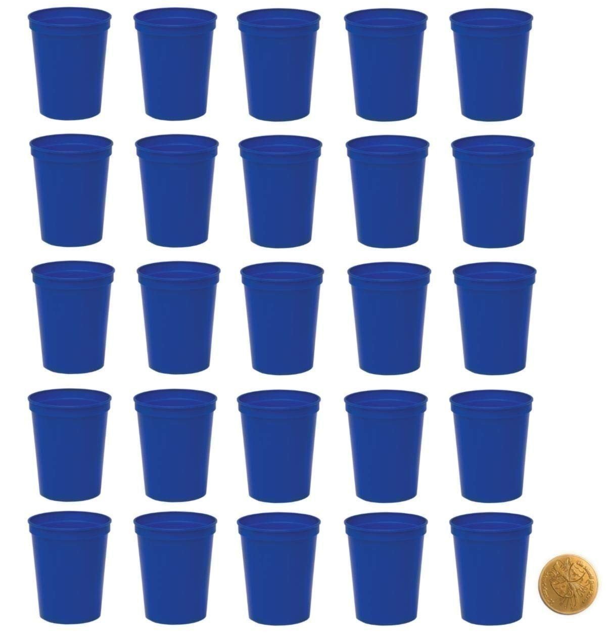 Tazas de fiesta de plástico reutilizables, paquete de 25, tazas de estadio en blanco de 16 oz (muchos colores) - Imagen 8 de 28