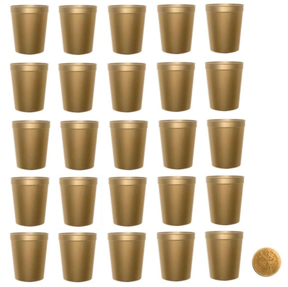 Tazas de fiesta de plástico reutilizables, paquete de 25, tazas de estadio en blanco de 16 oz (muchos colores) - Imagen 9 de 28