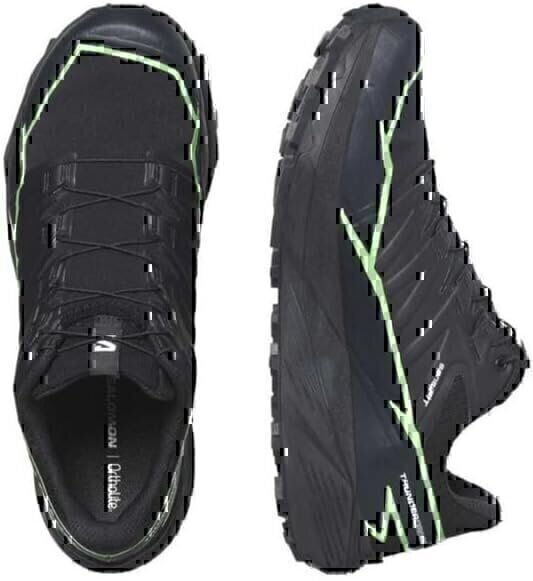 Salomon Mens Thundercross Gore-TEX Trail Running Shoe, Black/Green Gecko/Black