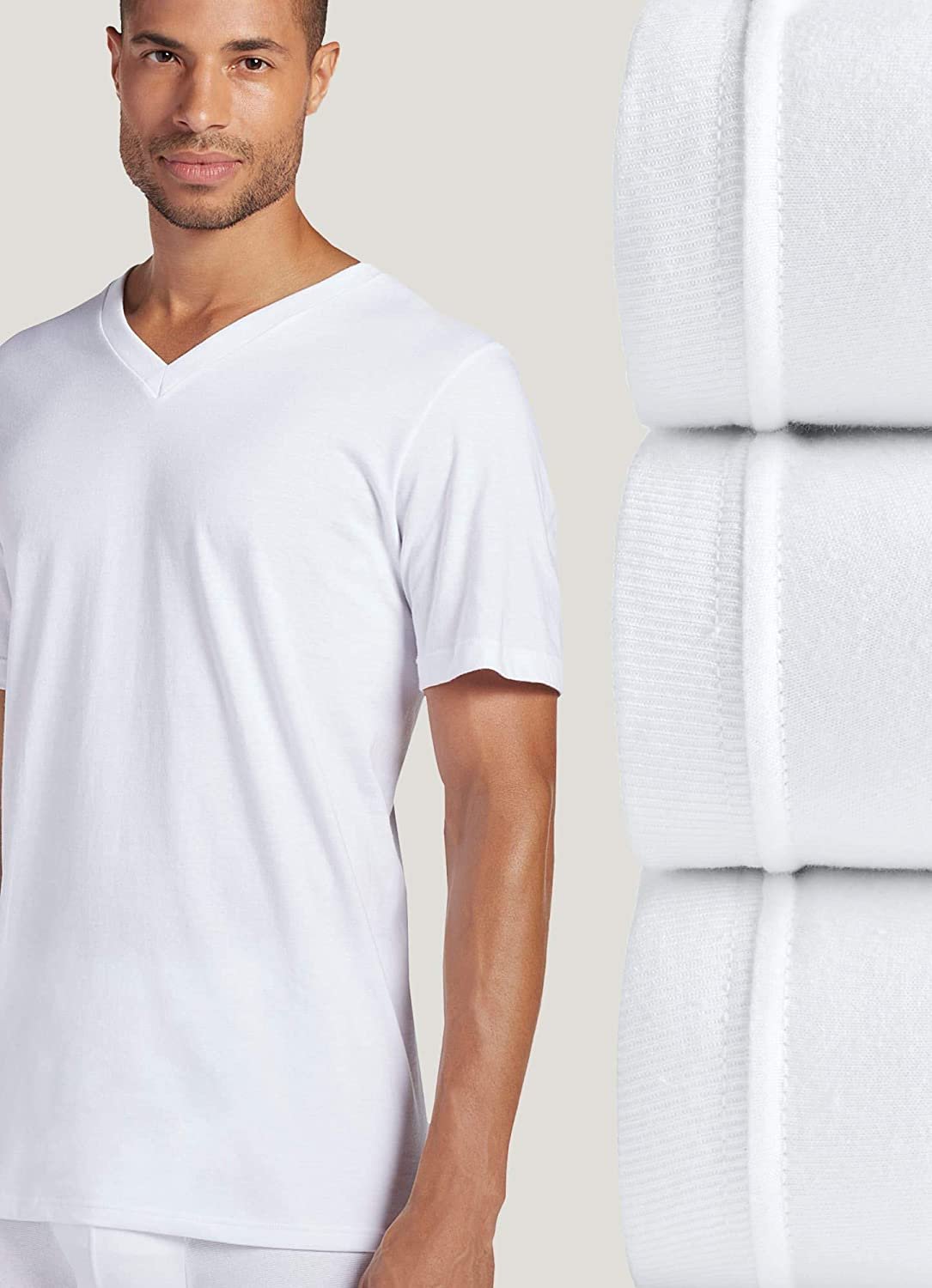 Jockey Men's T-Shirts Classic V-Neck T-Shirt - 3 Pack - Picture 7 of 7