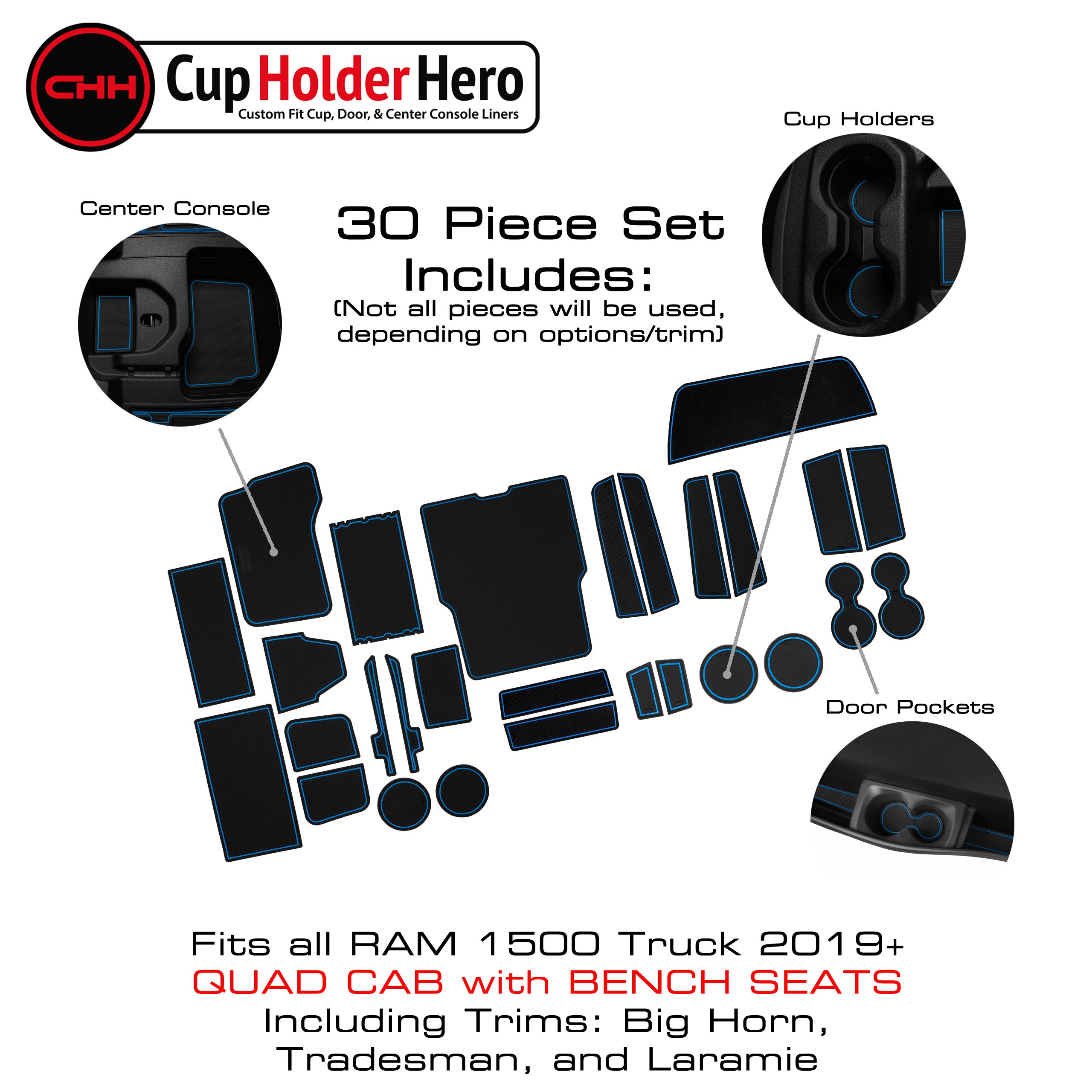 CupHolderHero for RAM 1500 2019-2023 Liner Accessories - Foto 13 di 37
