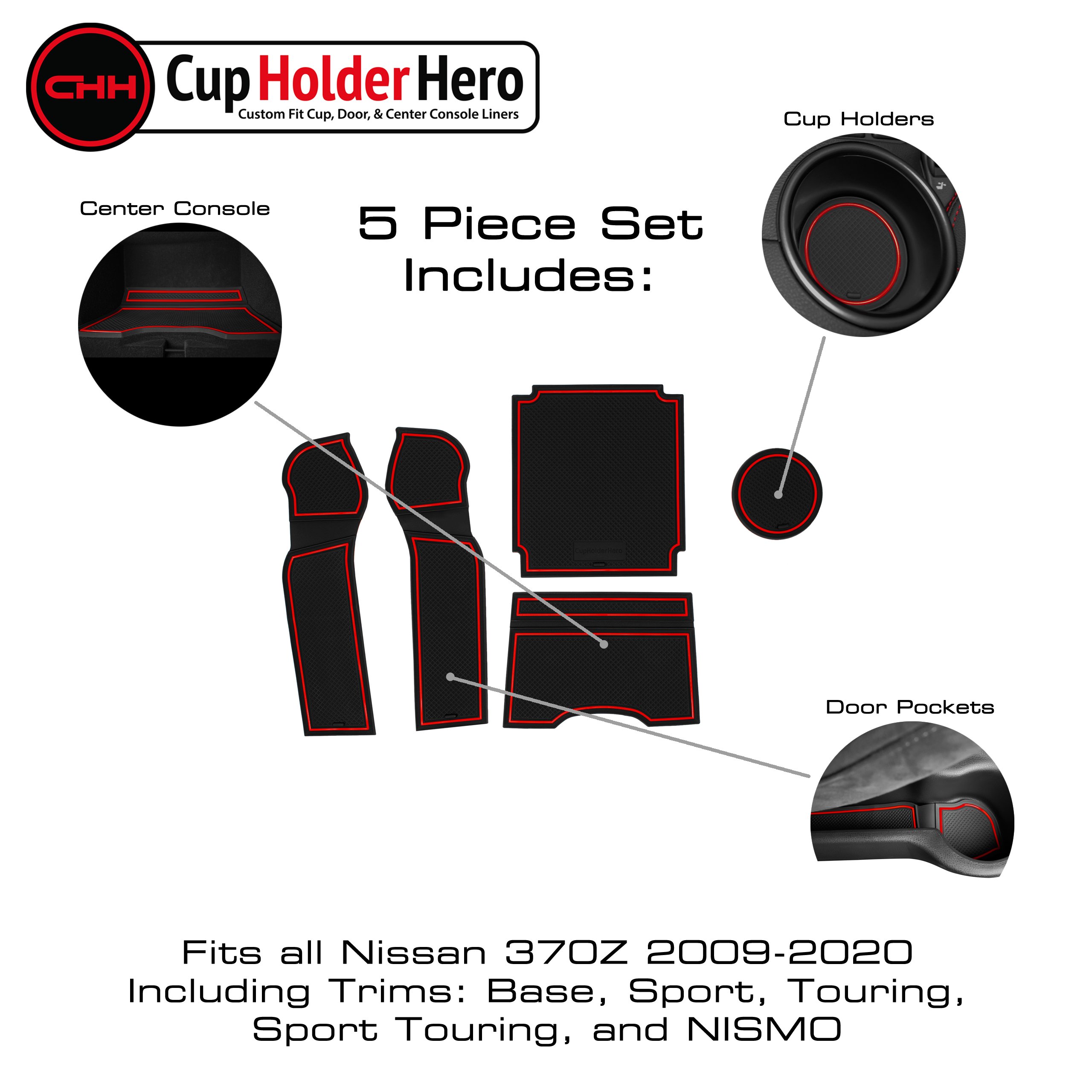 CupHolderHero for Nissan 370Z Accessories 2009-2020 Liners Accessories - Picture 10 of 19