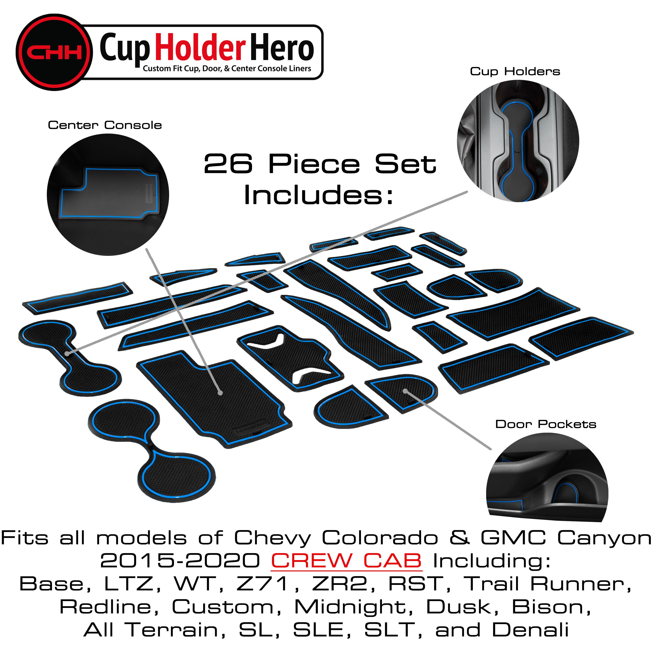 Accesorios de revestimiento CupHolderHero Chevy Colorado y GMC Canyon 2015-2023 - Imagen 5 de 20
