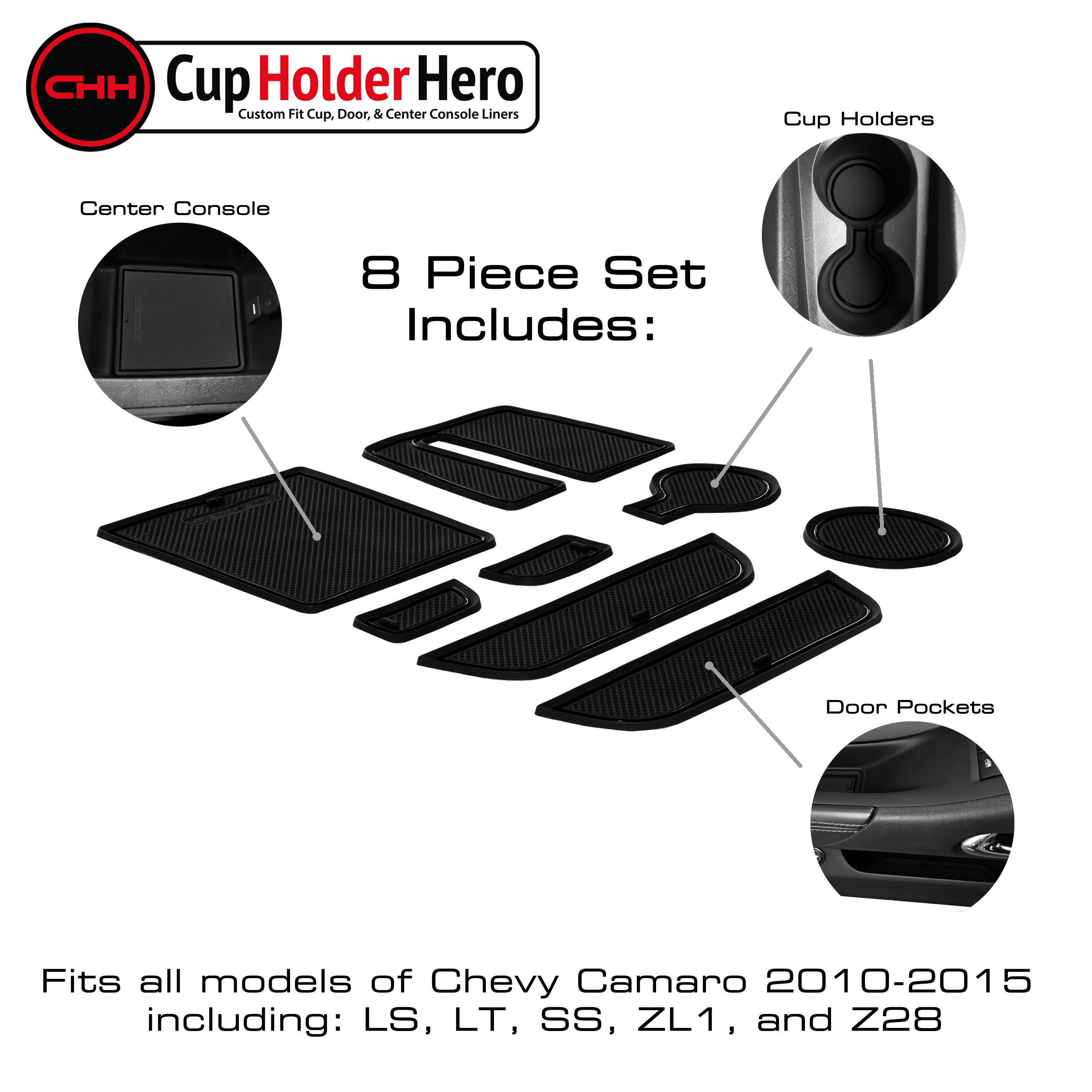 Accesorios de revestimiento CupHolderHero Chevy Camaro 2010-2015 - Imagen 17 de 31