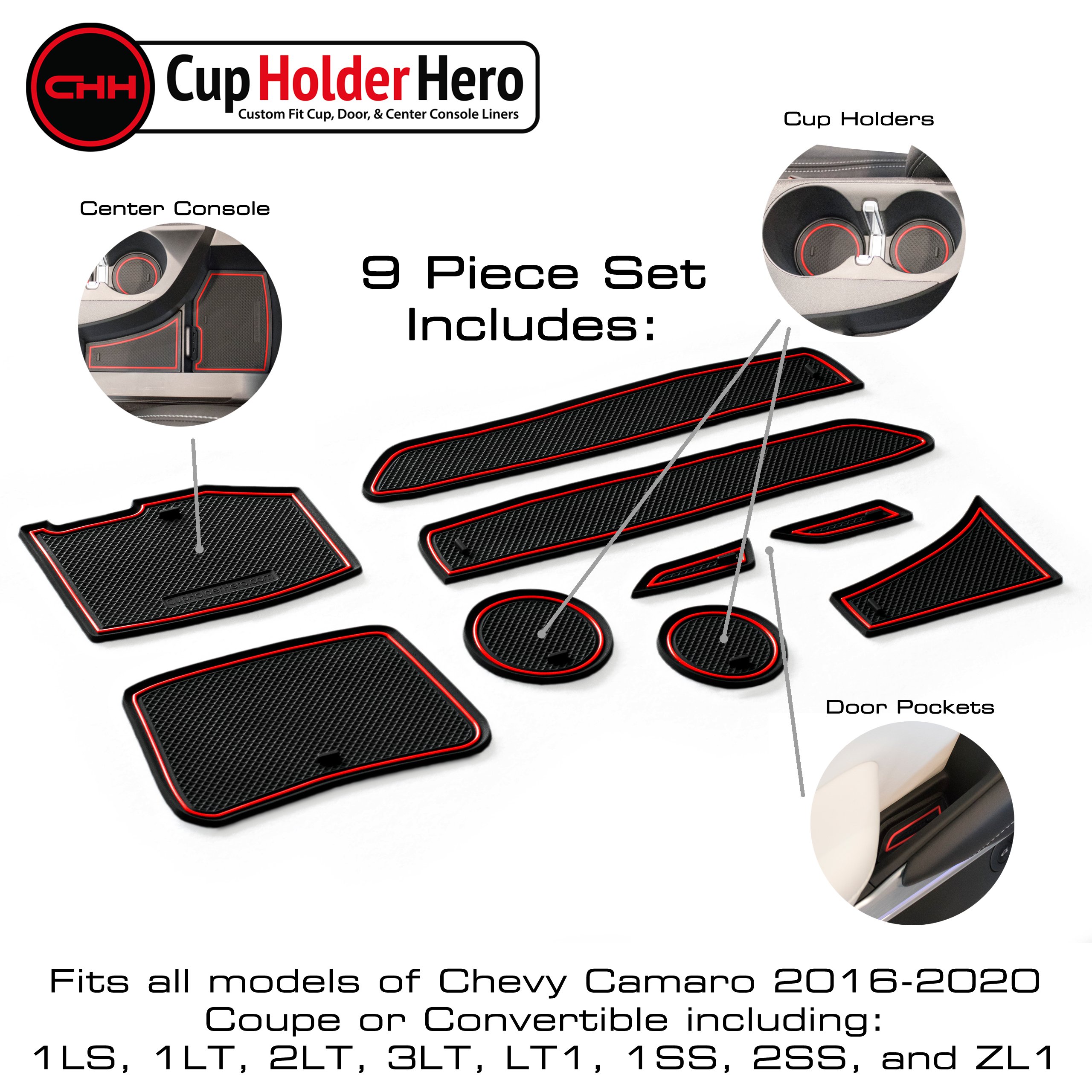CupHolderHero Chevy Camaro 2016-2023 Liner Accessories - Bild 11 von 31