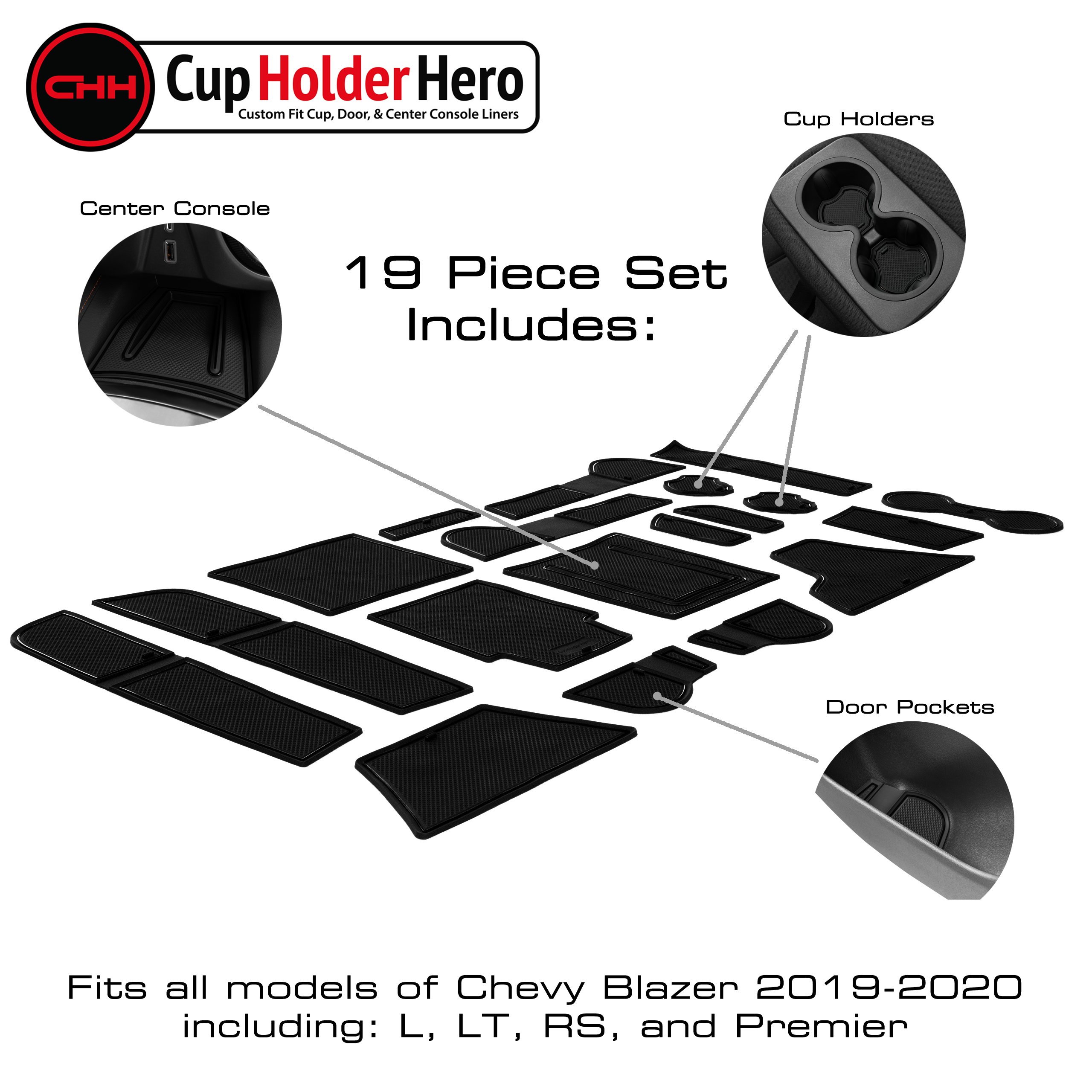 CupHolderHero Chevy Blazer 2019-2023 forro accesorios - Imagen 23 de 25