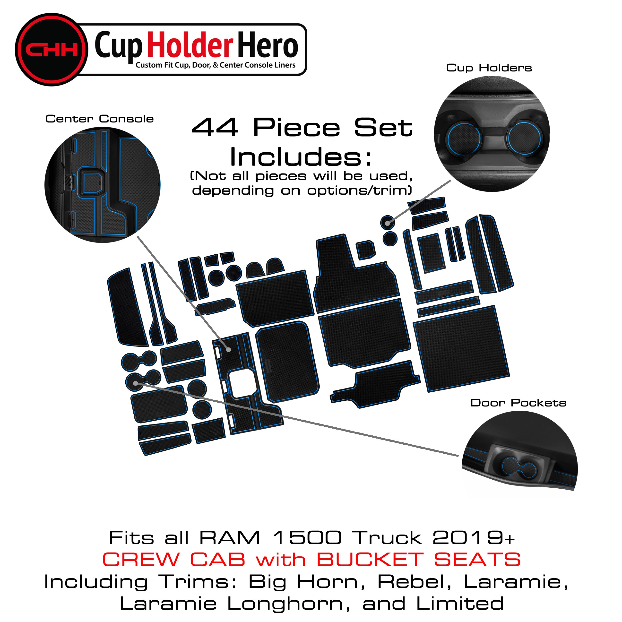 CupHolderHero for RAM 1500 2019-2023 Liner Accessories - Foto 22 di 37
