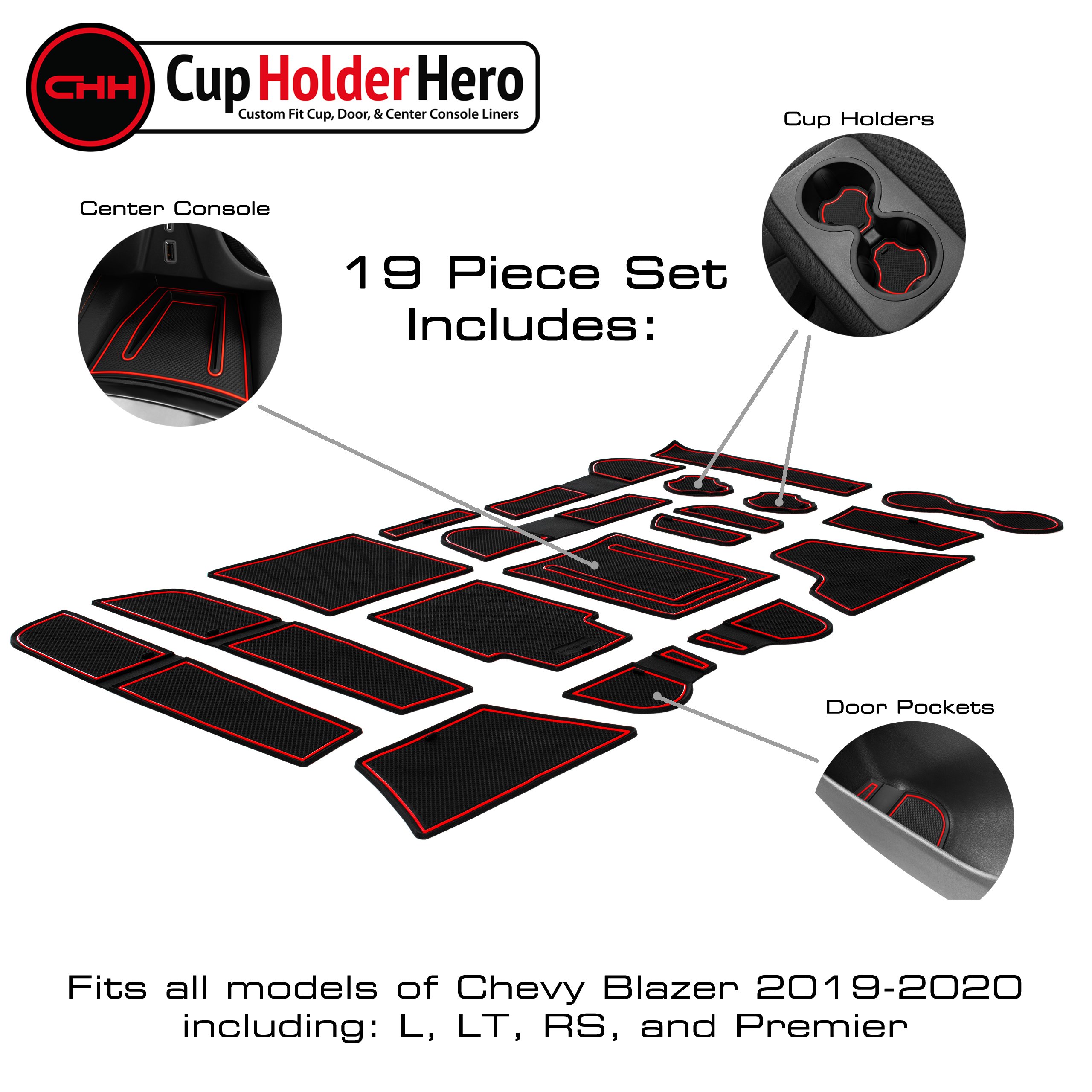 CupHolderHero Chevy Blazer 2019-2023 forro accesorios - Imagen 17 de 25