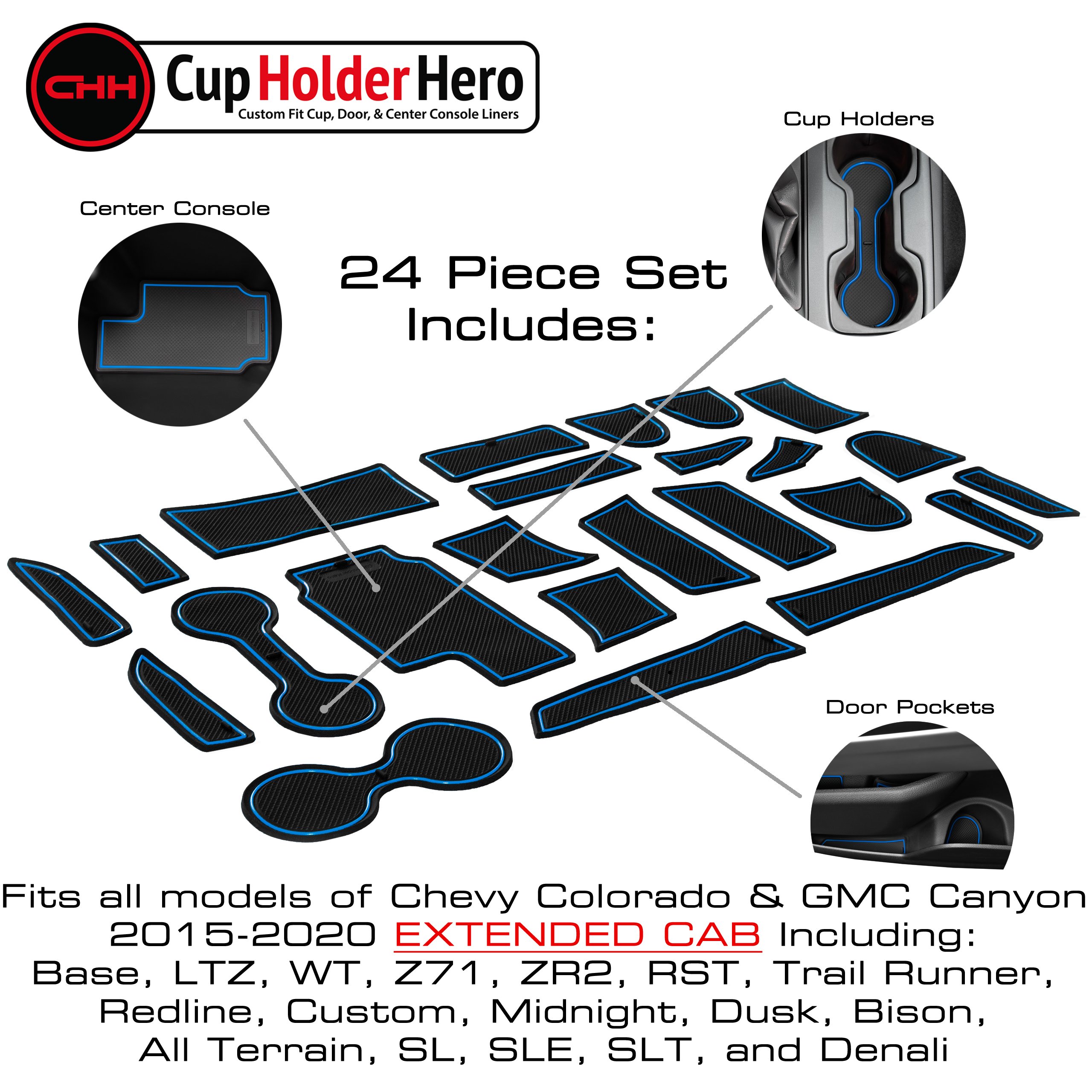 Accesorios de revestimiento CupHolderHero Chevy Colorado y GMC Canyon 2015-2023 - Imagen 12 de 20