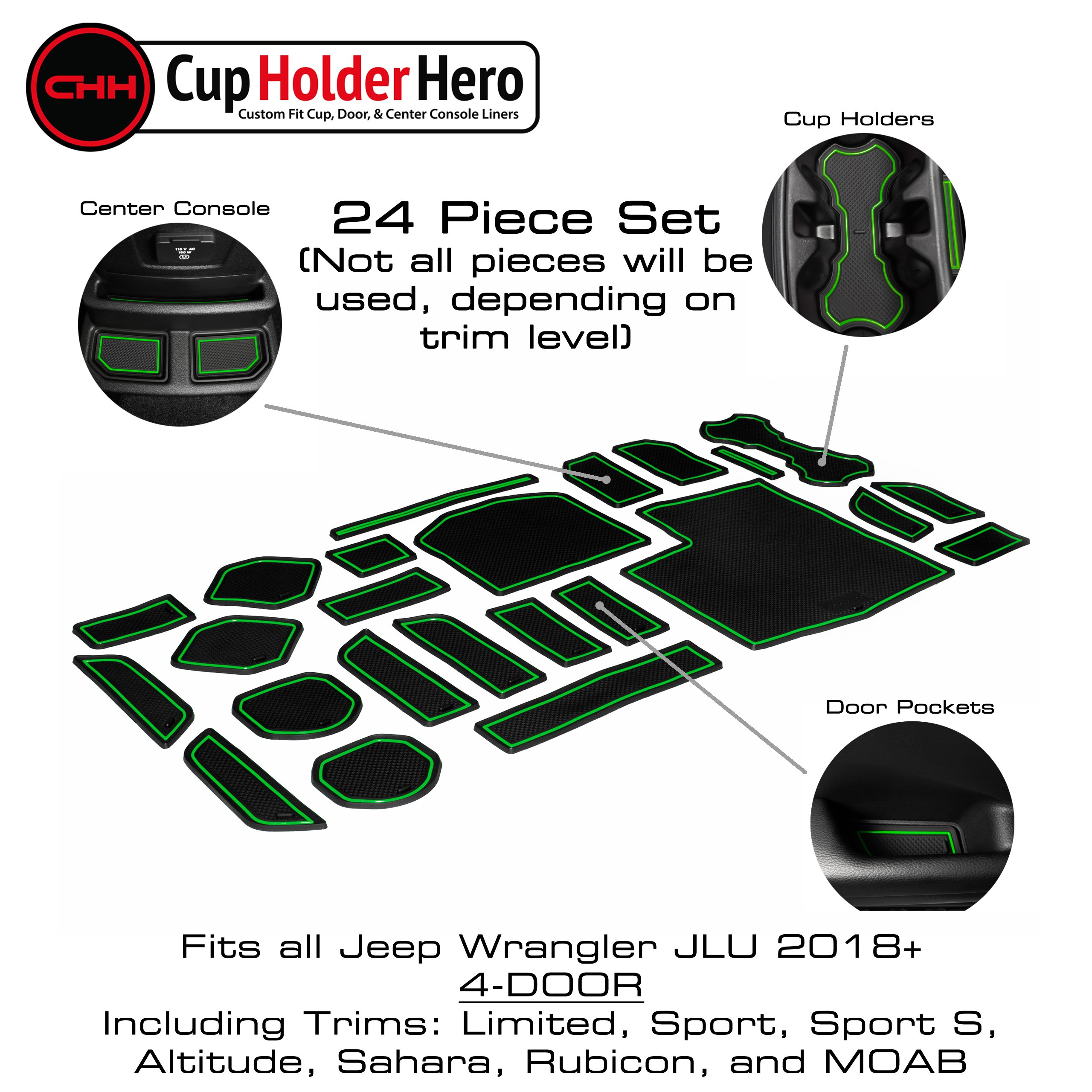 CupholderHero for Jeep Wrangler JL and JLU Accessories 2018-2023 - Foto 16 di 17