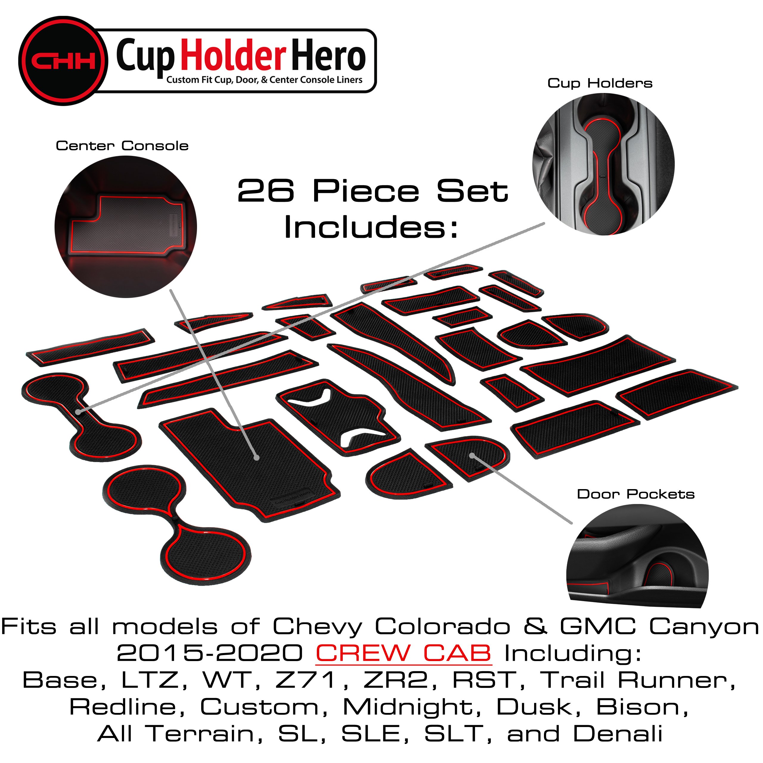 Accesorios de revestimiento CupHolderHero Chevy Colorado y GMC Canyon 2015-2023 - Imagen 3 de 20