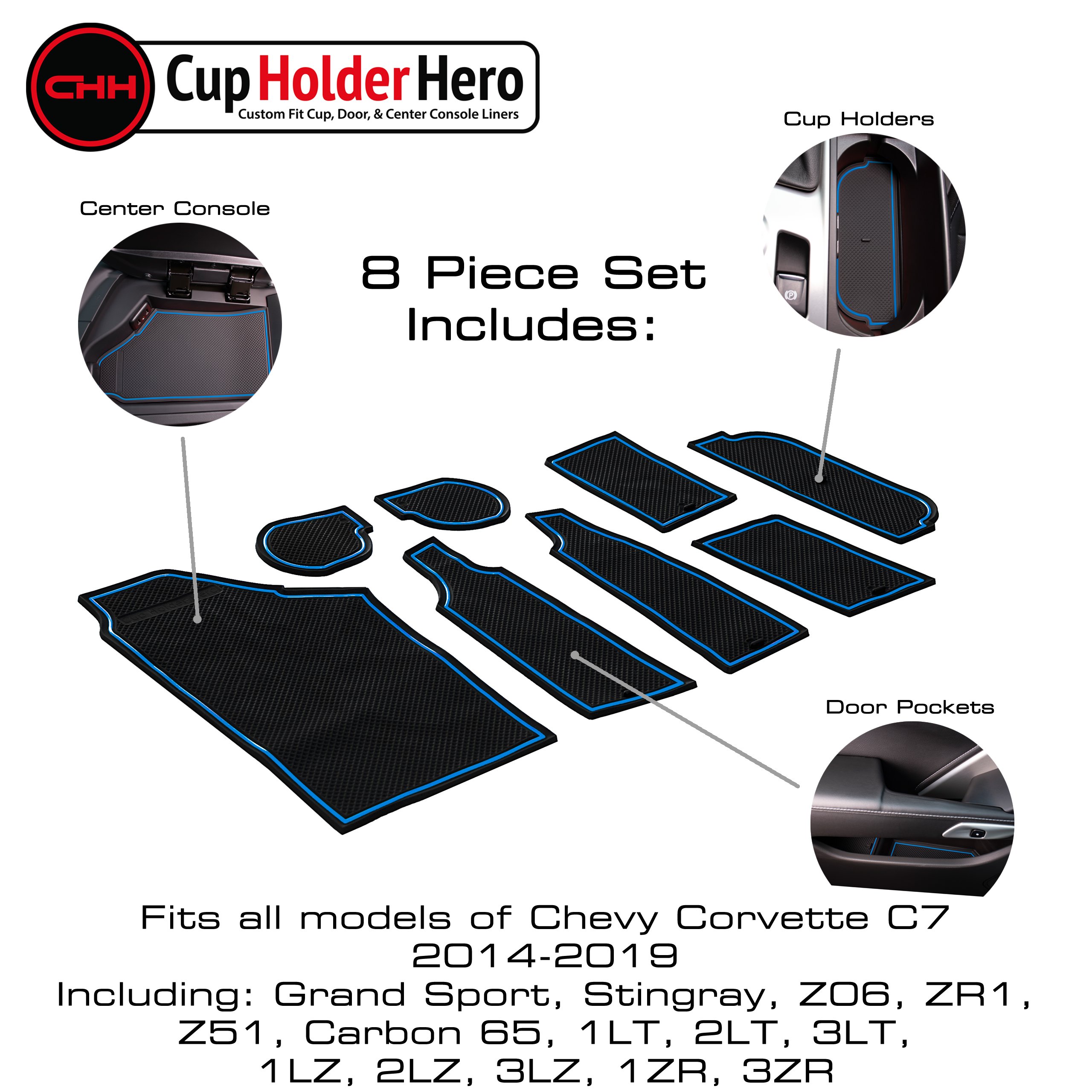 Accesorios de revestimiento CupHolderHero Chevy Corvette C7 2014-2019 - Imagen 5 de 43