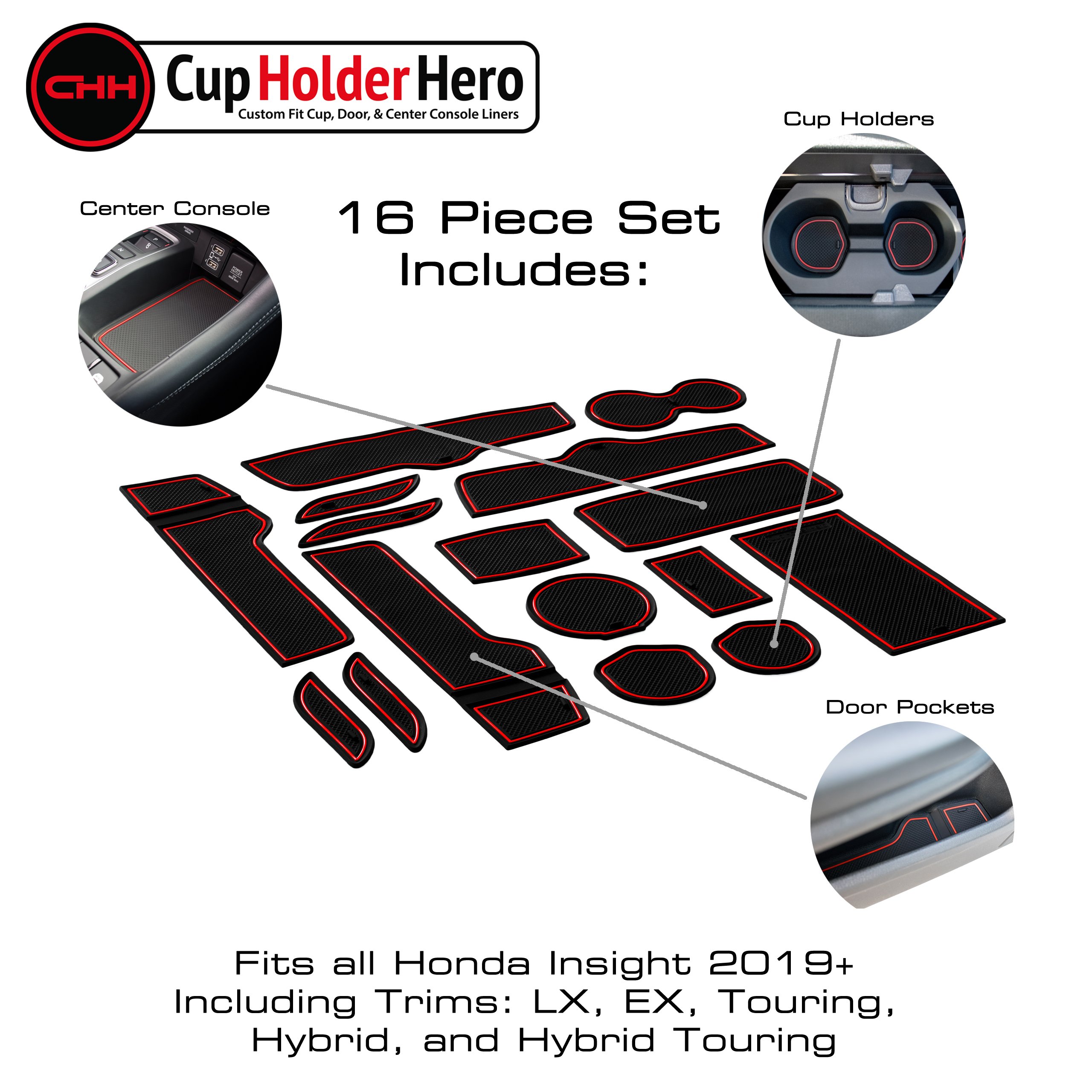 CupHolderHero Honda Insight 2019-2023 Liner Accessories - Foto 11 di 25